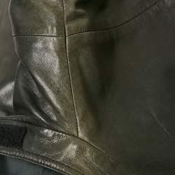 Givenchy Black Leather Zip-Up Jacket XXL
