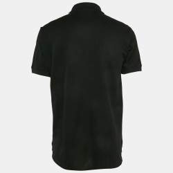 Givenchy Black Logo Tape Cotton Pique Polo T-Shirt M