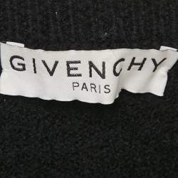 Givenchy Black Logo Intarsia Wool Knit Sweater M