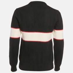 Givenchy Black Logo Intarsia Wool Knit Sweater M