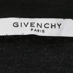 مملوكة مسبقًا تي شيرت جيفنشي رقبة مستديرة قطن طباعة أسود مقاس كبير جدا جدا