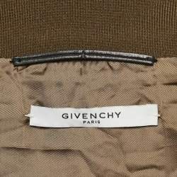 Givenchy Brown Nylon & Leather Bomber Jacket M