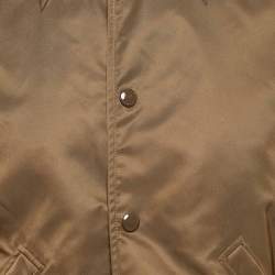 Givenchy Brown Nylon & Leather Bomber Jacket M
