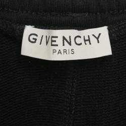 Givenchy Black Logo Embroidery Cotton Knit Joggers S