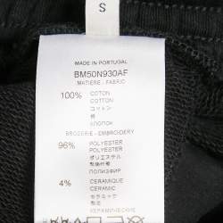 Givenchy Black Logo Embroidery Cotton Knit Joggers S