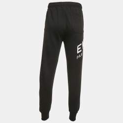 Givenchy Black Logo Embroidery Cotton Knit Joggers S