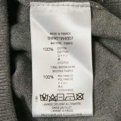 Givenchy Grey Cotton Colorblock Crew Neck Sweatshirt S