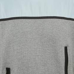 Givenchy Grey Cotton Colorblock Crew Neck Sweatshirt S