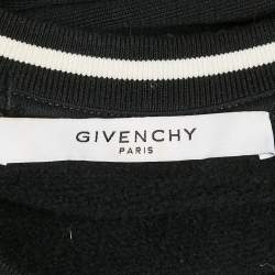Givenchy Black/White Embroidered Cotton Sweatshirt XS