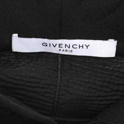 Givenchy Black Cotton Knit Ripped Hoodie M