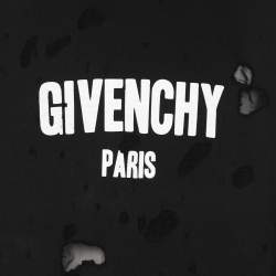 Givenchy Black Cotton Knit Ripped Hoodie M