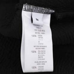 Givenchy Black Cotton Knit Ripped Hoodie M