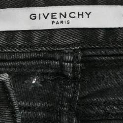 Givenchy Grey Ripped Denim Skinny Jeans L Waist 33"