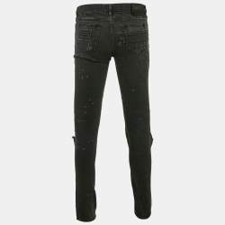 Givenchy Grey Ripped Denim Skinny Jeans L Waist 33"