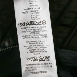 Givenchy Black Nylon and Leather Zip Up Hooded Jacket XL