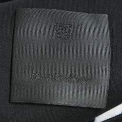 Pre Owned تِي شيرت جيرسي جيفنشي تطريز شعار أسود ضيق القَصّة مقاس كبير (لارج)