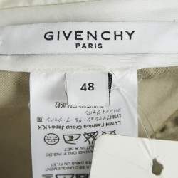 Givenchy Green Linen Panelled Trousers M