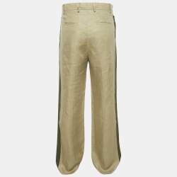 Givenchy Green Linen Panelled Trousers M