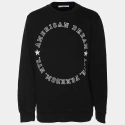 Givenchy Black Cotton American Dream Varsity Text Sweatshirt M
