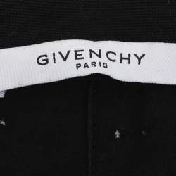 Givenchy Black Cotton Logo Print Ripped Details T-Shirt M