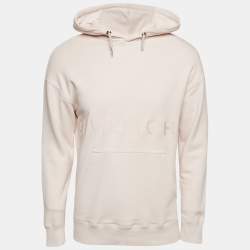 Givenchy Pink Logo Embroidered Cotton Knit Hoodie XS