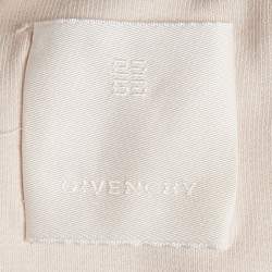 Givenchy Pink Logo Embroidered Cotton Knit Hoodie XS