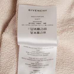 Givenchy Pink Logo Embroidered Cotton Knit Hoodie XS