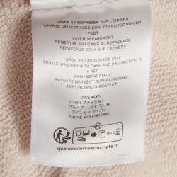 Givenchy Pink Logo Embroidered Cotton Knit Hoodie XS