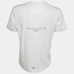 Givenchy White Reverse Logo Cotton Slim Fit T-Shirt L