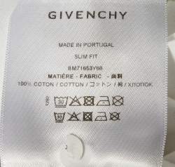 Givenchy White Reverse Logo Cotton Slim Fit T-Shirt L