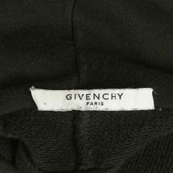 Givenchy Black Printed Cotton Hooded Sweatshirt M
