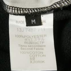 Givenchy Black Madonna Star Print Satin and Cotton Knit Sweatshirt M