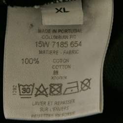 Pre Owned تي شيرت بولو جيفنشي قطن بيك أسود مطبوع جمجمة مقاس كبير جدًا (اكسترا لارج)