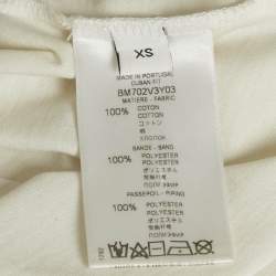 Givenchy White Logo Band Trim Jersey T-Shirt XS