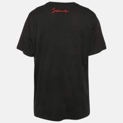 Pre Owned تي شيرت جيفنشي قطن بطبعة نمر أسود مقاس كبير جداً جداً