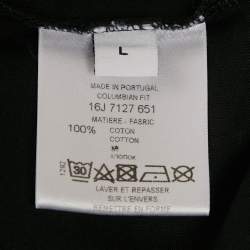 مملوكة مسبقًا Givenchy Black Crucifixion Print Jersey T-Shirt L