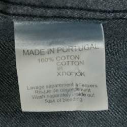 Pre Owned Givenchy Blue Denim Paneled Long Sleeve Shirt XL