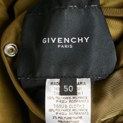 Pre Owned Givenchy Black Thorn & Rose Print Nylon Reversible Bomber Jacket L