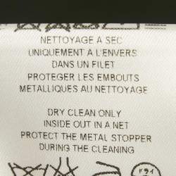 Pre Owned Givenchy Black Chevron Print Nylon Hooded Parka Jacket L