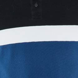 Pre Owned Givenchy Multicolor Paneled Cotton Pique Polo T-Shirt S
