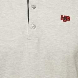Pre Owned Givenchy Grey Cotton Pique Polo T-Shirt L