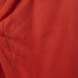 Pre Owned  Givenchy Red Drifter Return Print Cotton Knit Oversized Hoodie L 