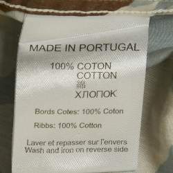 Pre Owned Givenchy Blue Camouflage Cotton Rib Collar Shirt M