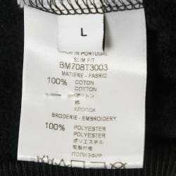 Pre Owned سويت شيرت جيفنشي قطن بتطريز شعار أسود مقاس كبير