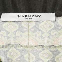Pre Owned Givenchy Black Persian Rug Print Cotton Polo T-Shirt S