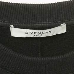 Pre Owned Givenchy Black Rottweiler Print Cotton Long Sleeve Sweatshirt M