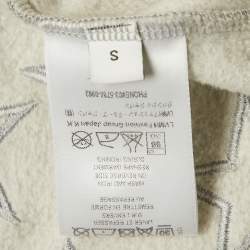 Pre Owned Givenchy Grey Star Embroidery Cotton Sweatshirt S