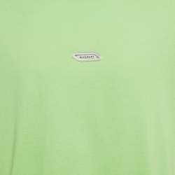 Pre Owned Givenchy Green Cotton Logo Detail TK-MX T-Shirt XXXL 