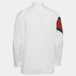 Pre Owned Givenchy White Cotton Thunder Panel Detail Button Front Shirt XXL