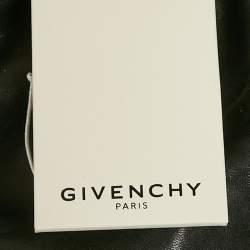 Pre Owned Givenchy Black Leather Monogram Bomber Jacket XL 